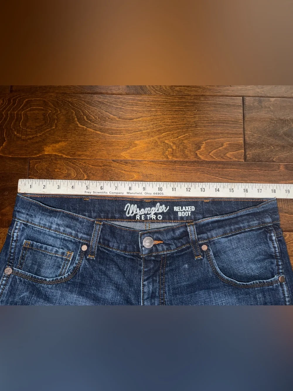 Wrangler Retro Relaxed Bootcut Men's Jeans 36x32 Dark Wash With Fading WRT20JH